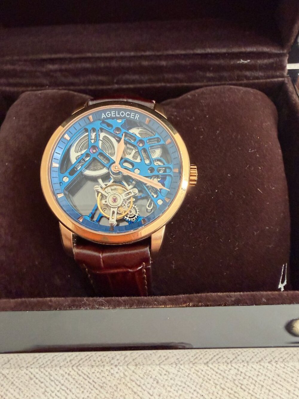 AGELOCER Men's Automatic Skeletonized Tourbillon Watch, Sapphire Crystal, 50M WR - Picture 4 of 4